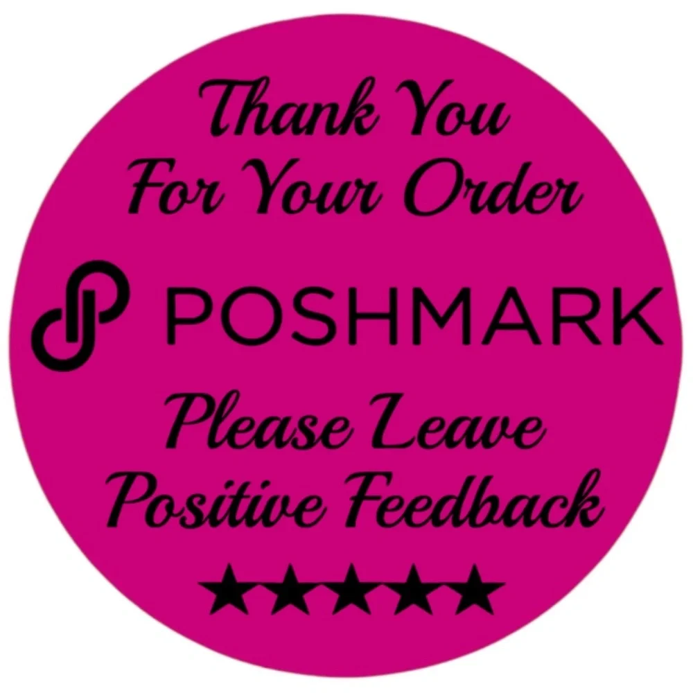 Thank You For Your Poshmark Purchase Labels Stickers 12 colors to choose from